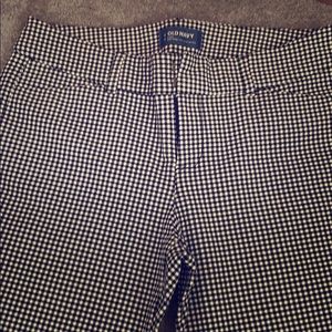 Pixie black and white checker pants